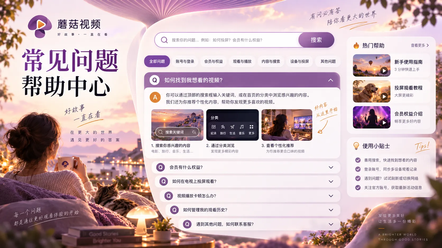 蘑菇视频常见问题说明